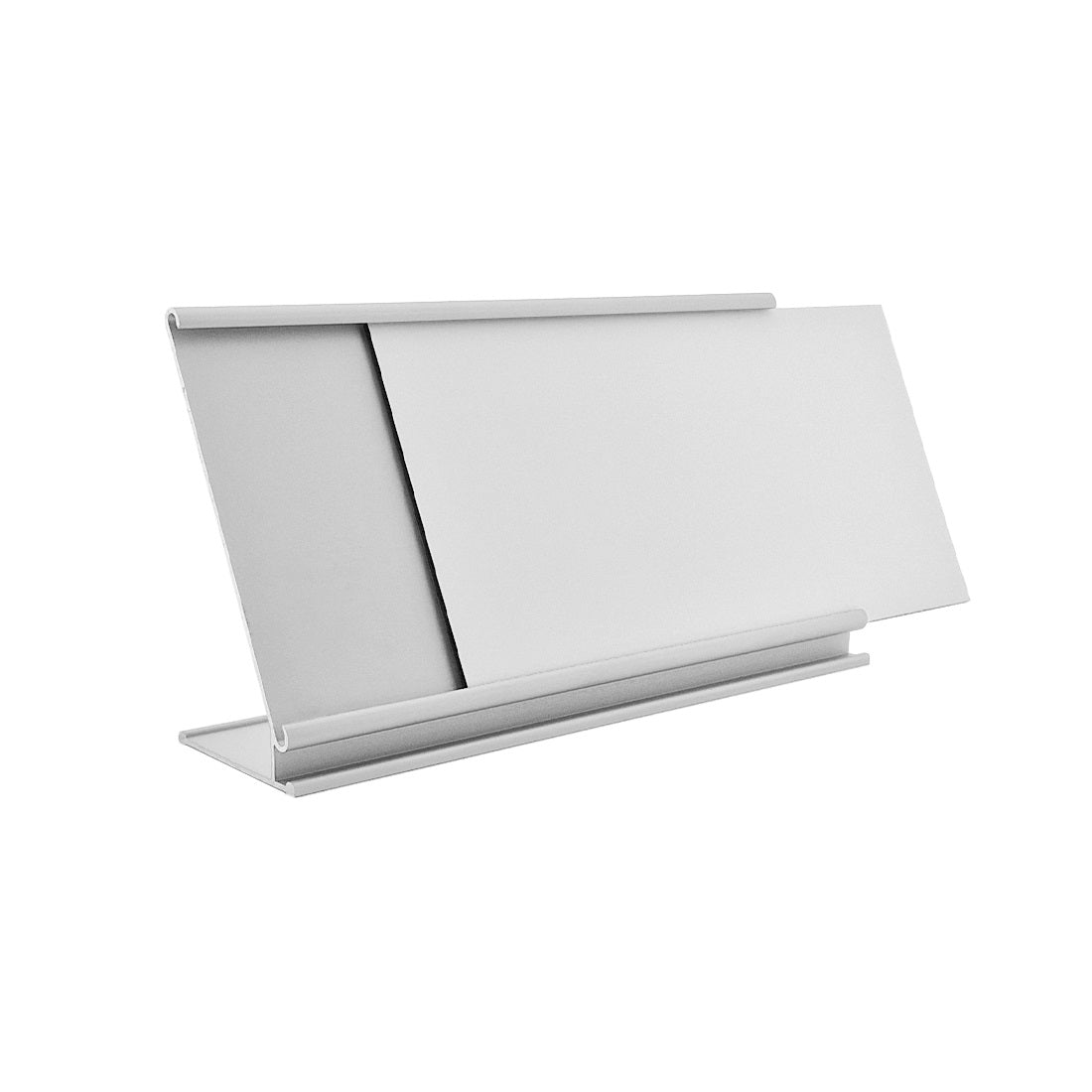 Personalised Desk Name Plate 170x100mm - Silver Aluminium