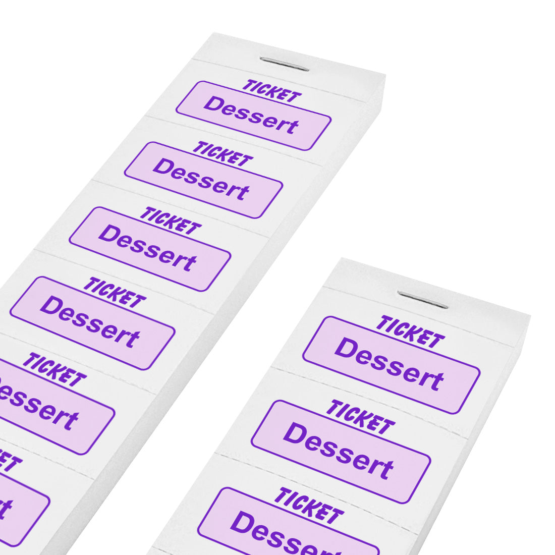 Dessert Redemption Vouchers On A Strip Printing In Purple