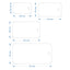 Dimensions Card Rounded Rectangle Acrylic Tags With One Slotted Hole Right Horizontal