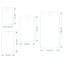 Dimensions Card Rounded Rectangle Acrylic Number Labels With Slotted Hole At The Top