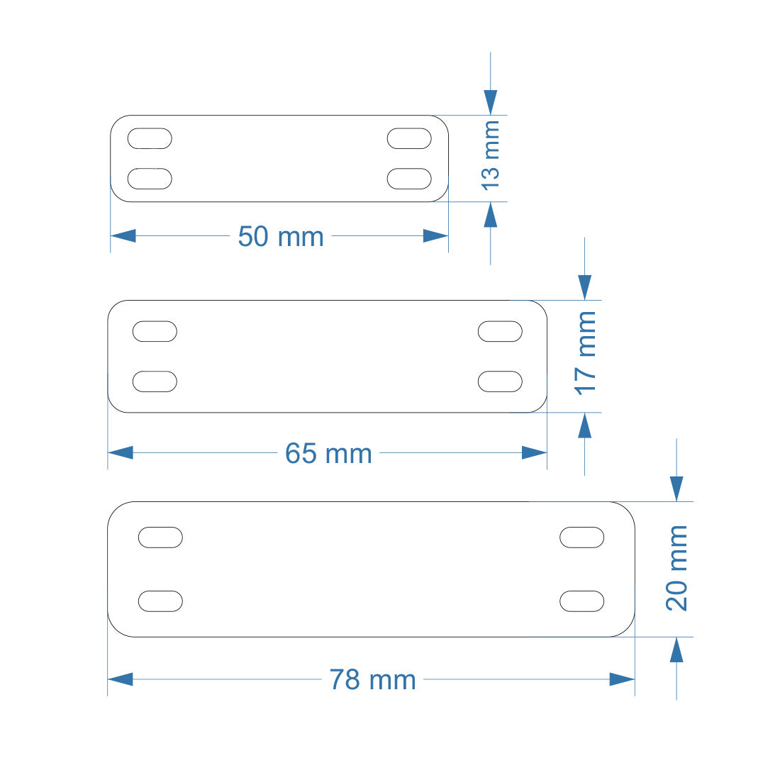 Numbered Acrylic Cable Tags with Cable Tie Slots