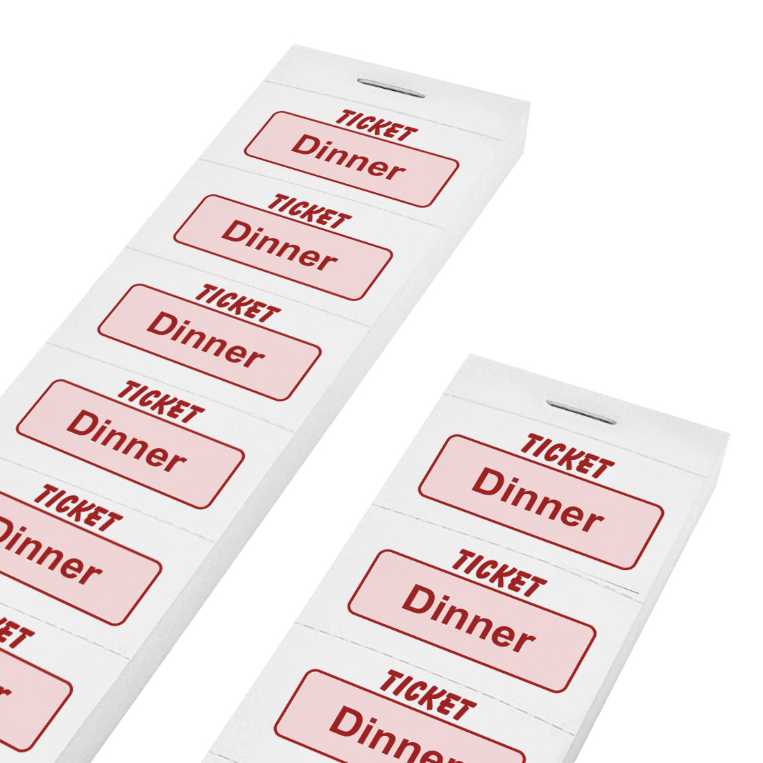 Dinner Redemption Ticket Strip Paper Food Voucher Strips 