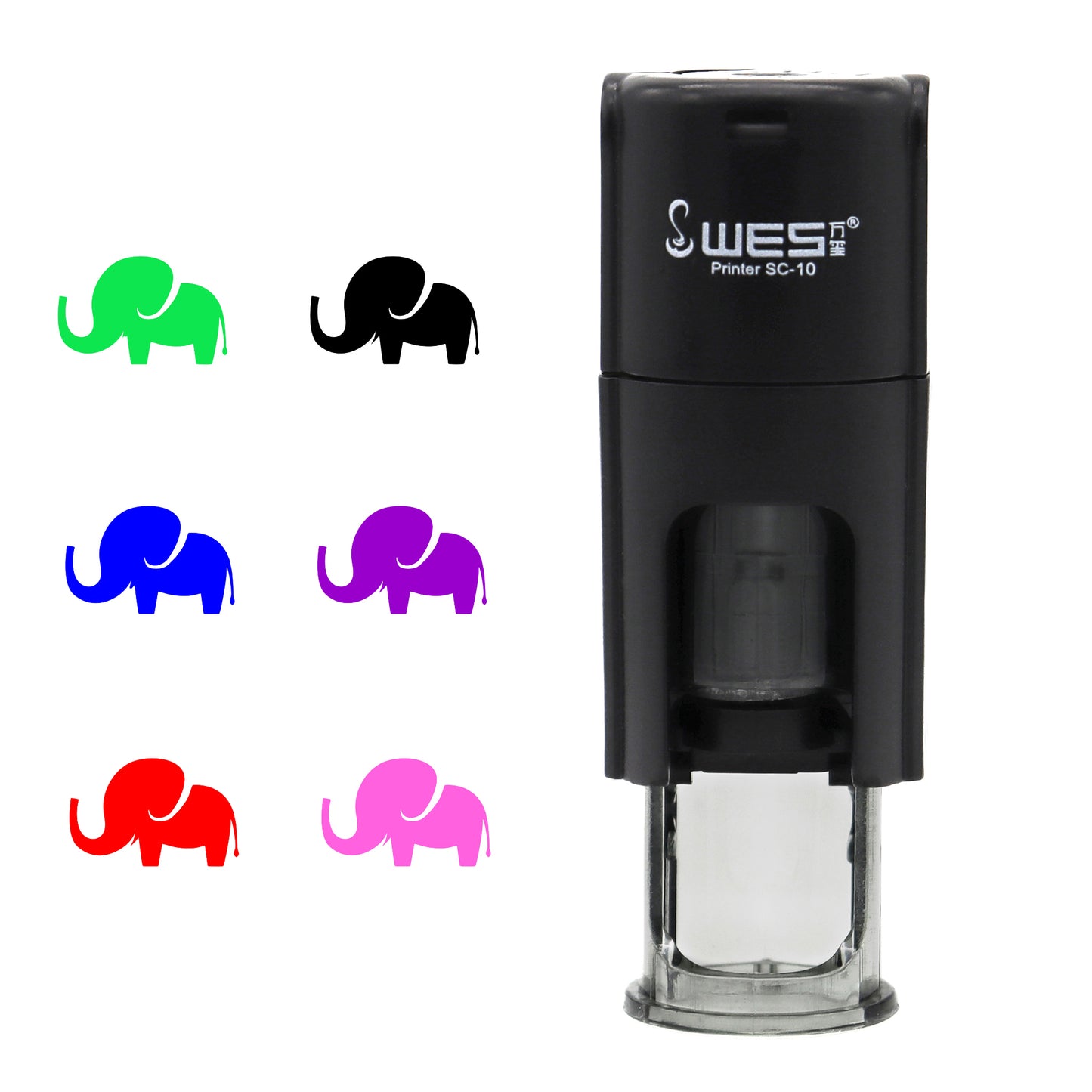 Elephant Stamp with available ink colours