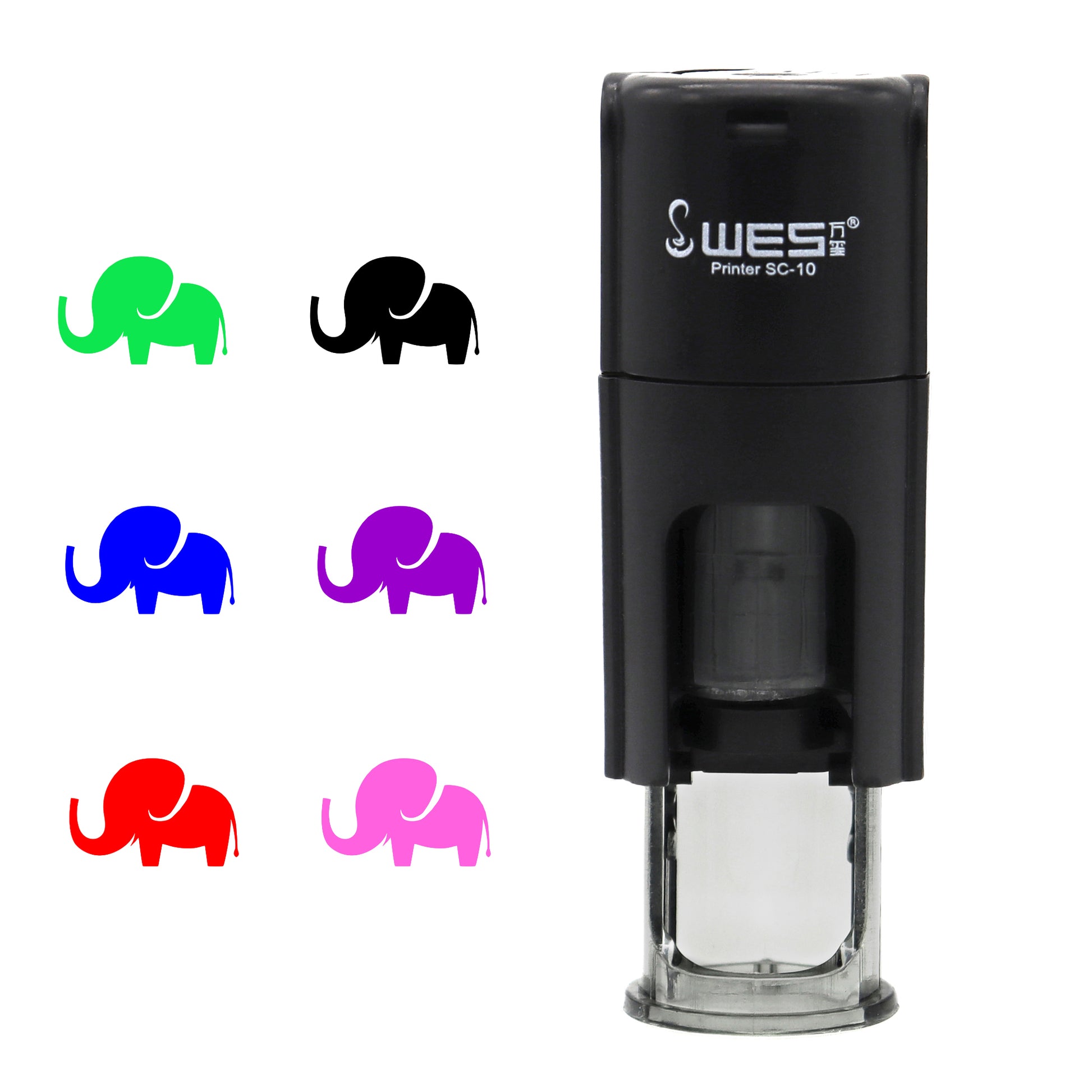 Elephant Stamp with available ink colours