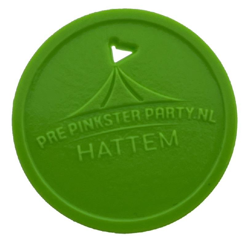 Custom Embossed Plastic Tokens With Safety Hole - Five Sizes