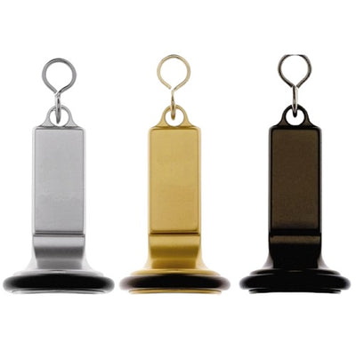 Clock-shaped Aluminium Hotel Key Tags with Custom Engraving and Rubber Ring