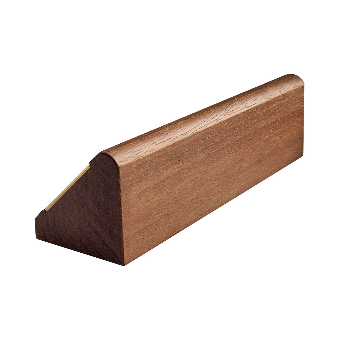 Rear View of Premium Dark Timber Executive Desk Sign Base