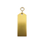 Gold Aluminium Rectangle Key Tag 80mm Front View On A White Background