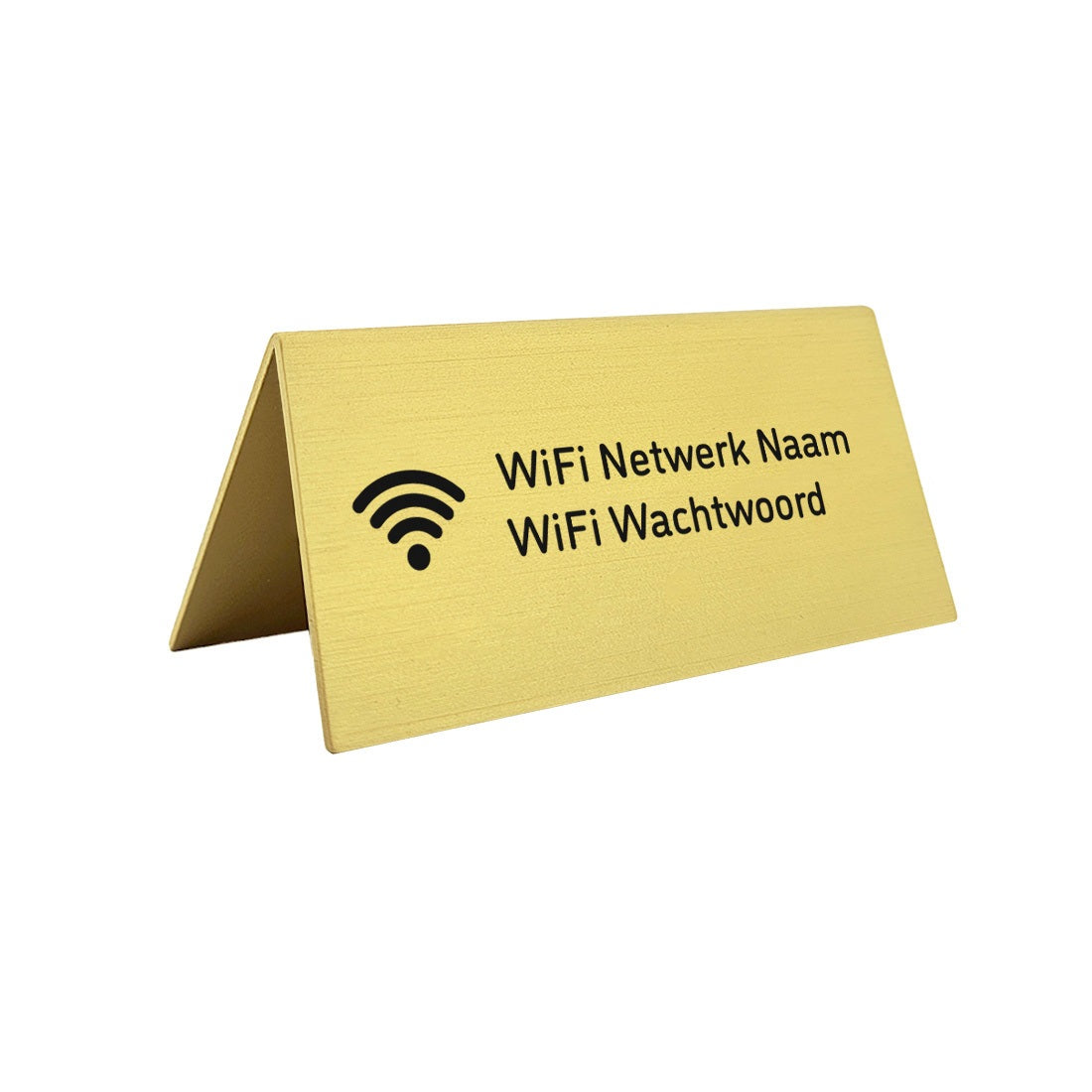 Gold A-Frame Wi-Fi Table Signs 100x50mm - Aluminium