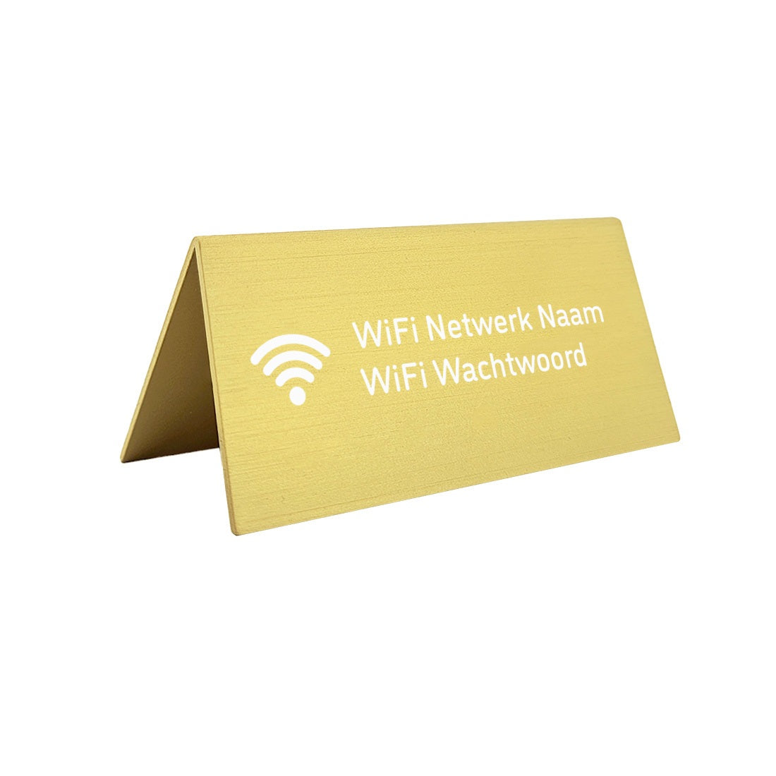 Gold A-Frame Wi-Fi Table Signs 100x50mm - Aluminium