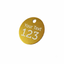 Gold Anodised Aluminium ID asset Tags With Number and Text Engraving