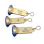 Heavy Gold Brass Hotel Key Tags With Custom Engraving and Rubber Ring