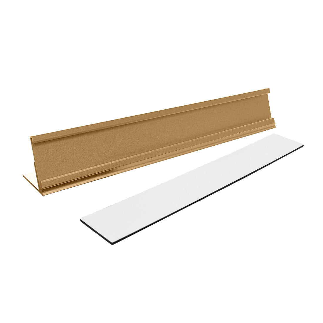 Gold Staff Desk Name Plate 178x30mm With Acrylic Insert Out of the Frame 