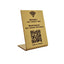 Gold Wi-Fi QR Code Table Signs 70x100mm - Plexiglass