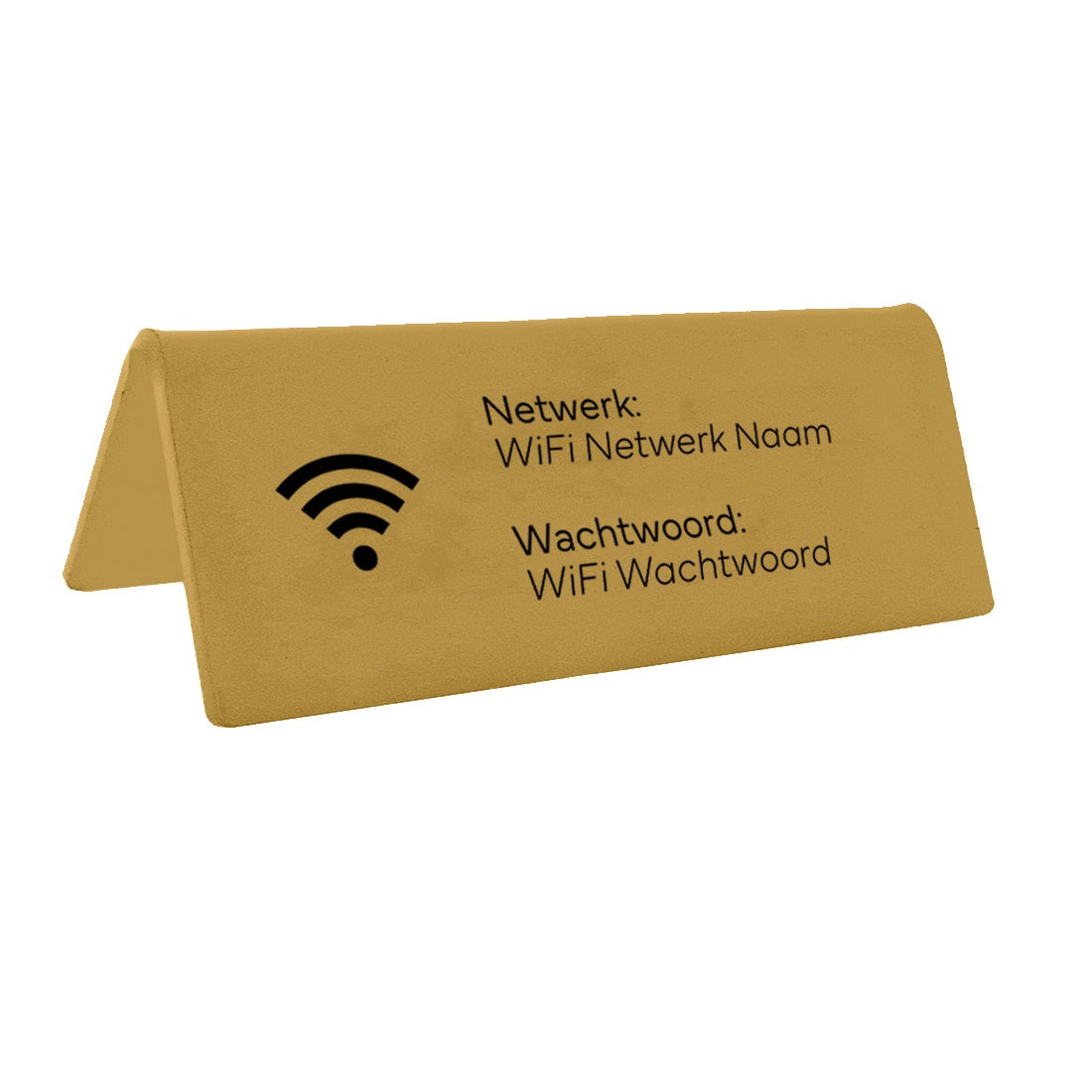 Gold A-Frame Wi-Fi Table Signs - Plexiglass