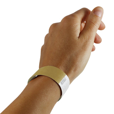 Tyvek Wristbands - Gold