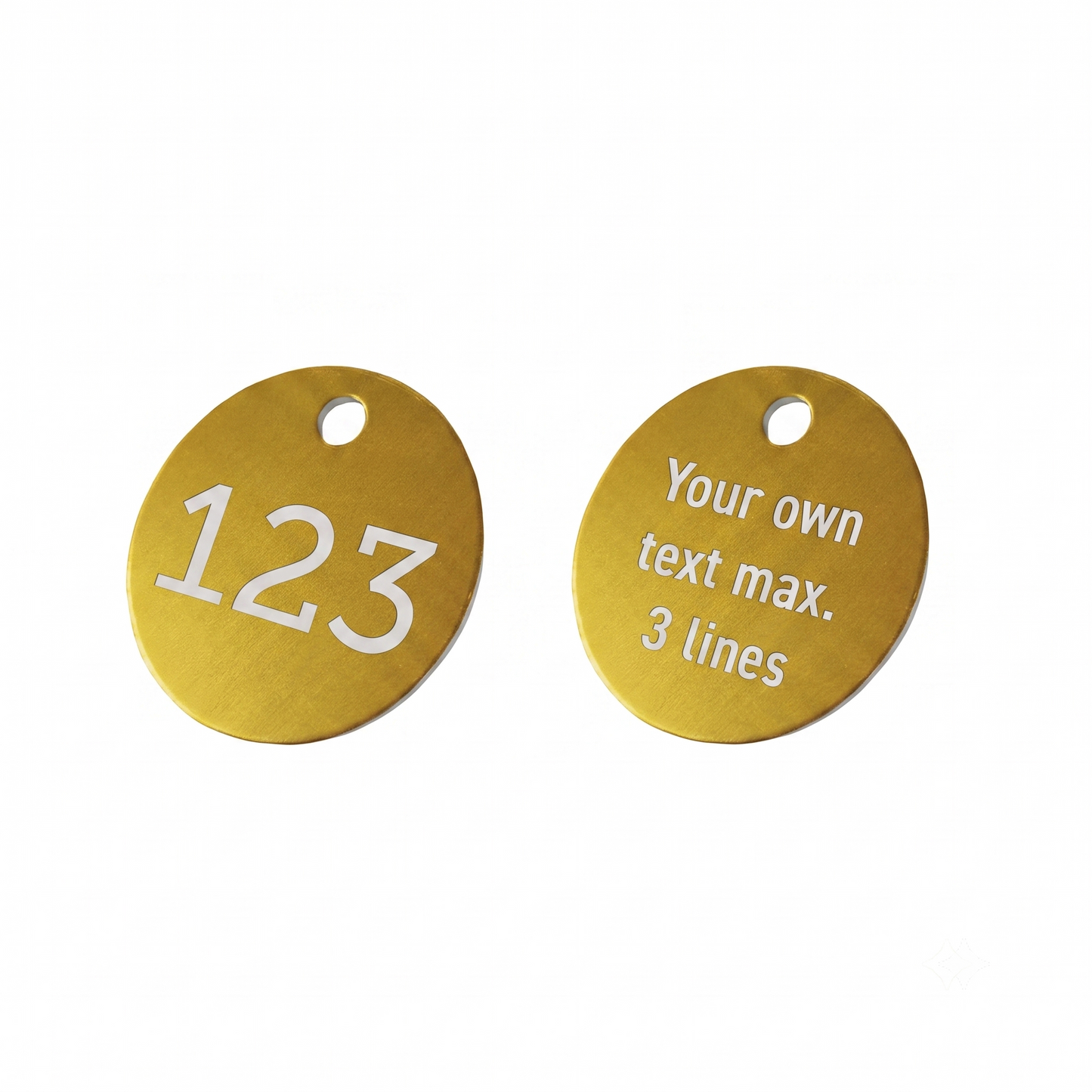 Gold Anodised Aluminium Identification Tags