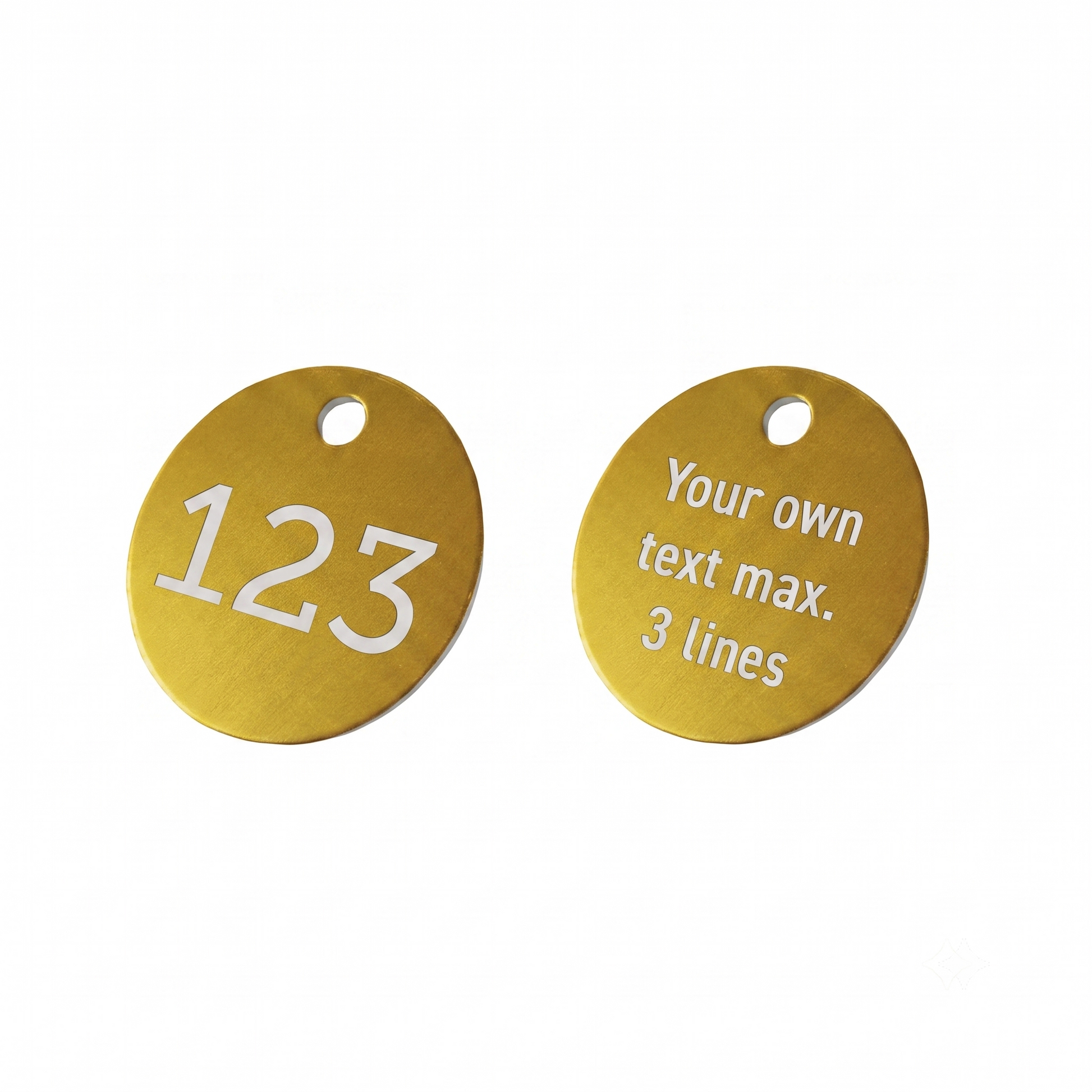 Gold Anodised Aluminium Identification Tags