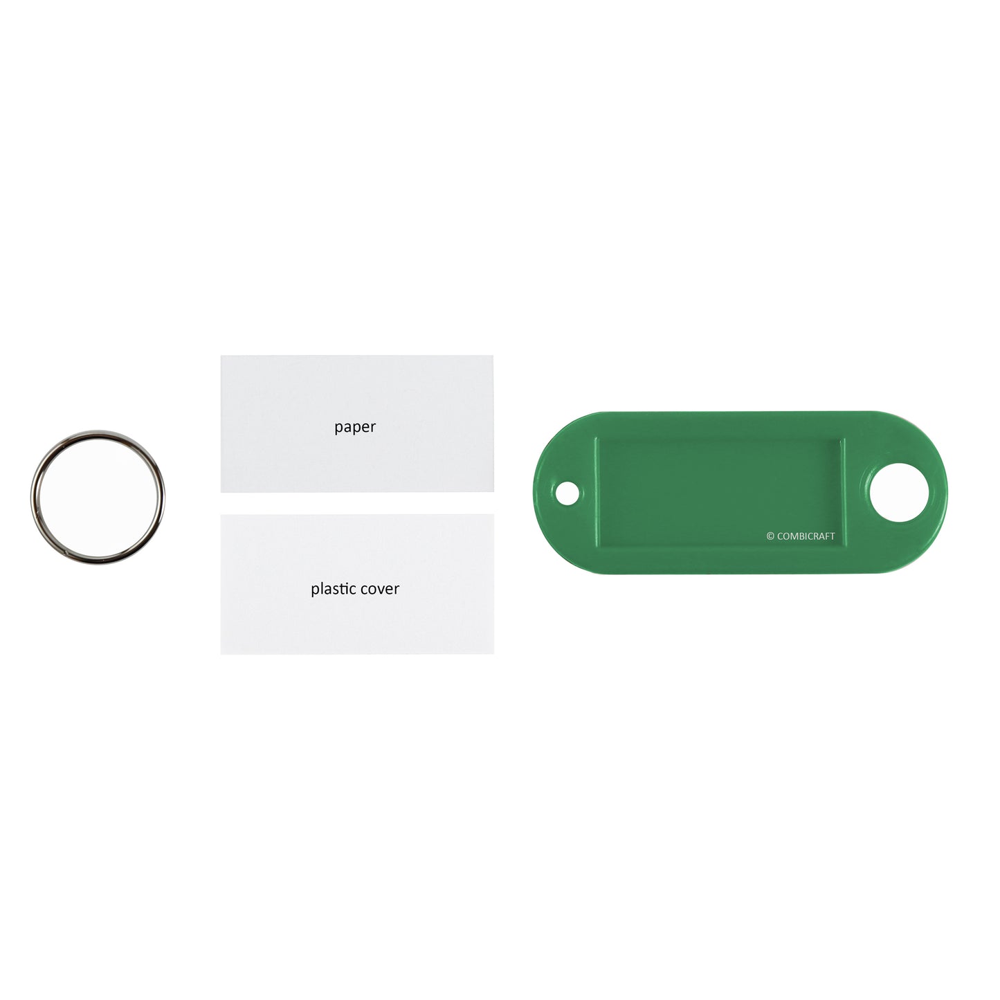 Label Window Key Tags Green 55x22mm 100 Pack