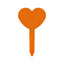 Heart-shaped Plant Label Stakes Orange