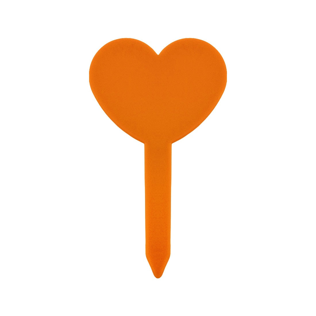 Heart-shaped Plant Label Stakes Orange