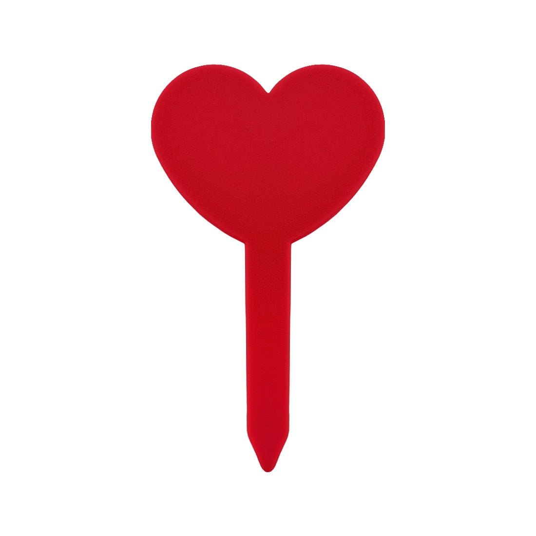 Heart-shaped Plant Label Stakes Red