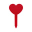 Heart-shaped Plant Label Stakes Red