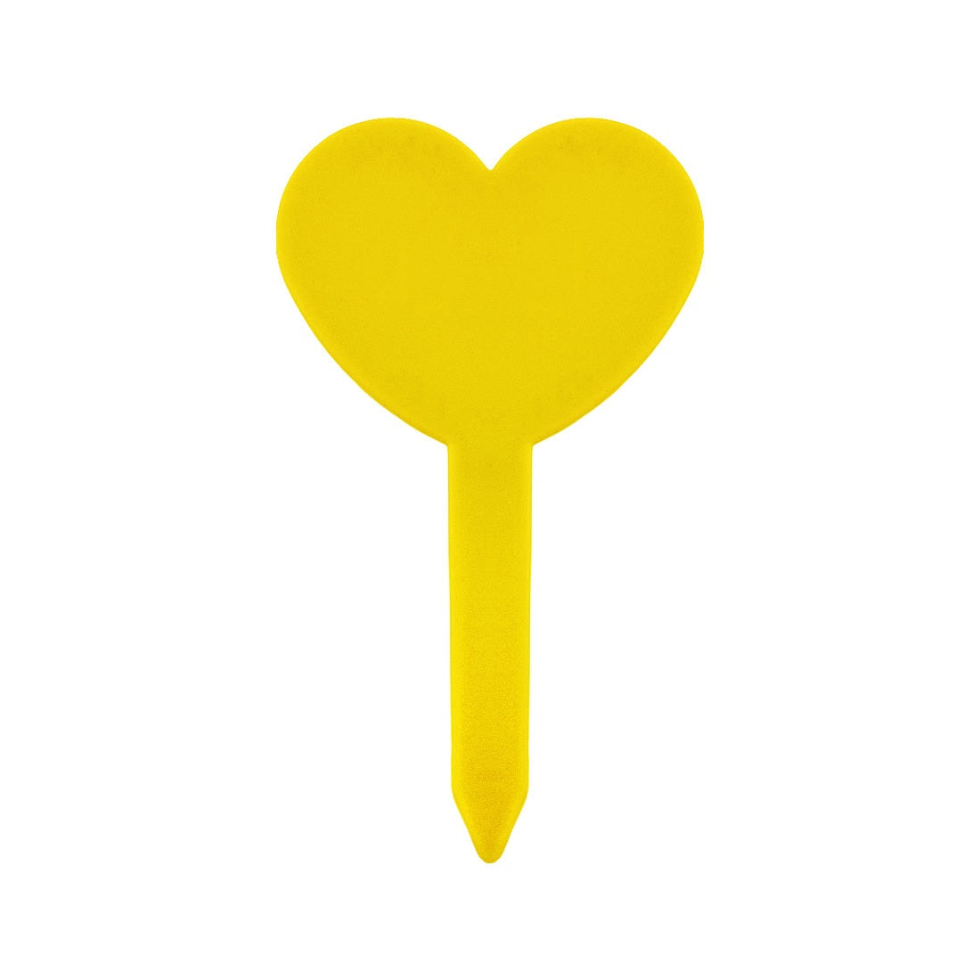 Heart-shaped Plant Label Stakes Yellow