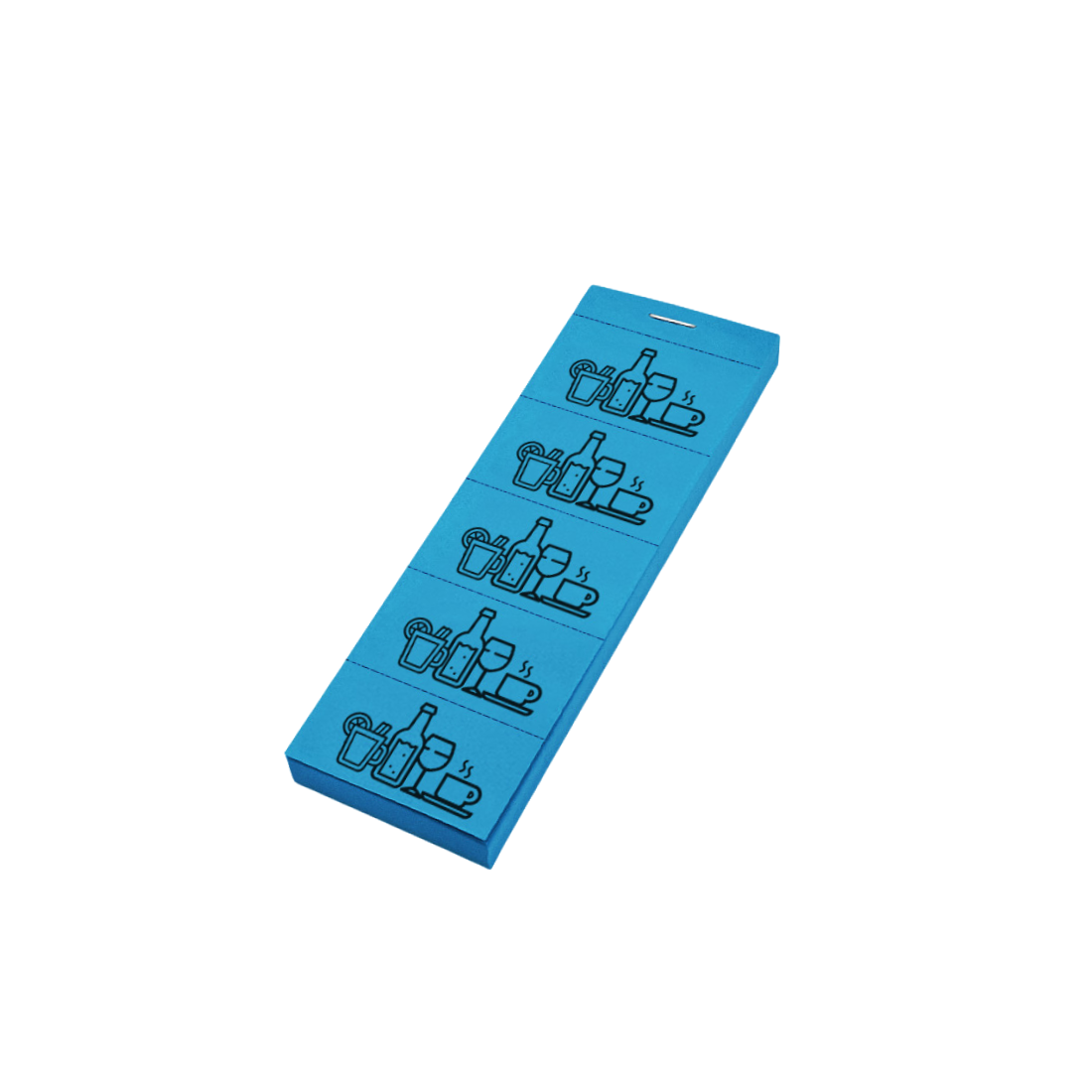 Blue Drink Tickets 5 Ticket Strip