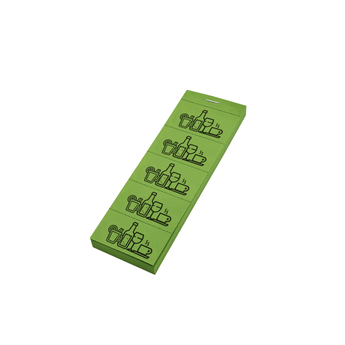 Green Drink Tickets 5 Ticket Strip