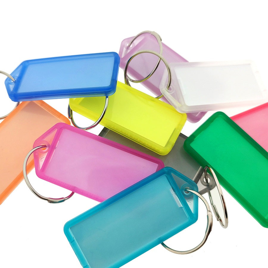 Key Tags With Flap Label Window Colour Mix 60x27mm 100 Pack