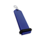 Large Blue Aluminium Key Tag Rectangle 100x30mm With A silver S-hook Fastener and Black Rubber Ring Side View