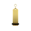 Large Gold Aluminium Key Tag Rectangle 100x30mm With A silver S-hook Fastener and Black Rubber Ring