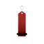 Large Red Aluminium Key Tag Rectangle 100x30mm With A silver S-hook Fastener and Black Rubber Ring