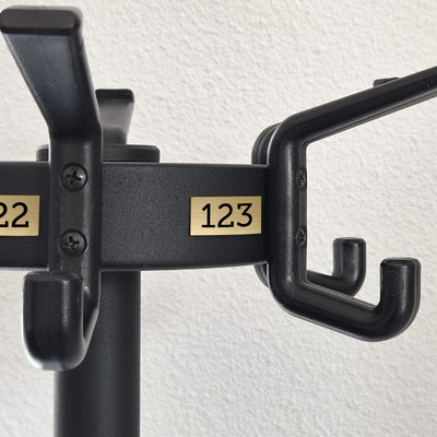 Custom Numbered Cloakroom Number Labels On Acrylic Foil 