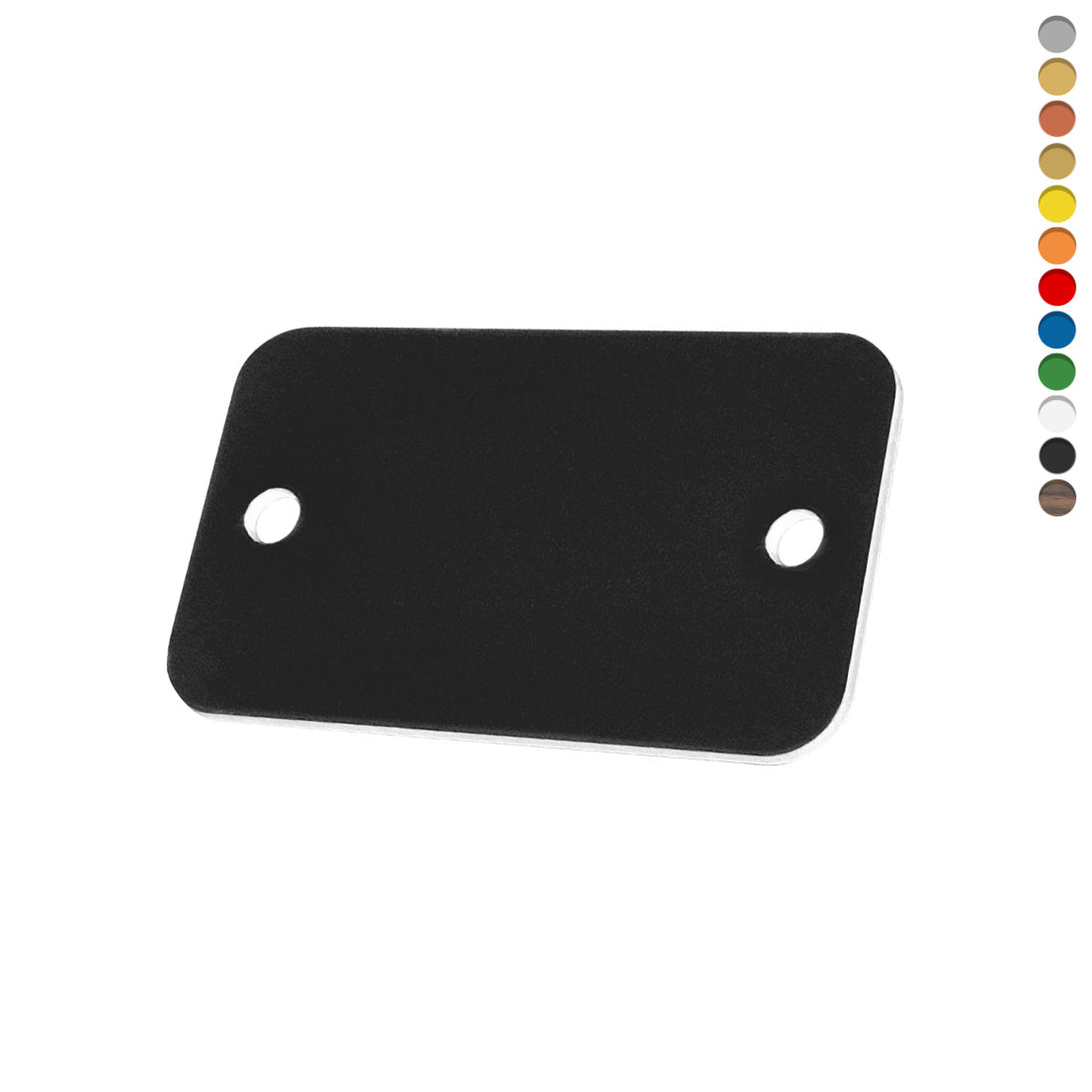 Blank Acrylic Tags with Two Drill Holes Rounded Corners