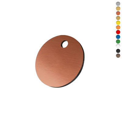 Round Black Acrylic Tag With Drill Hole at the Top 