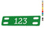 Numbered Acrylic Cable Tags with Cable Tie Slots
