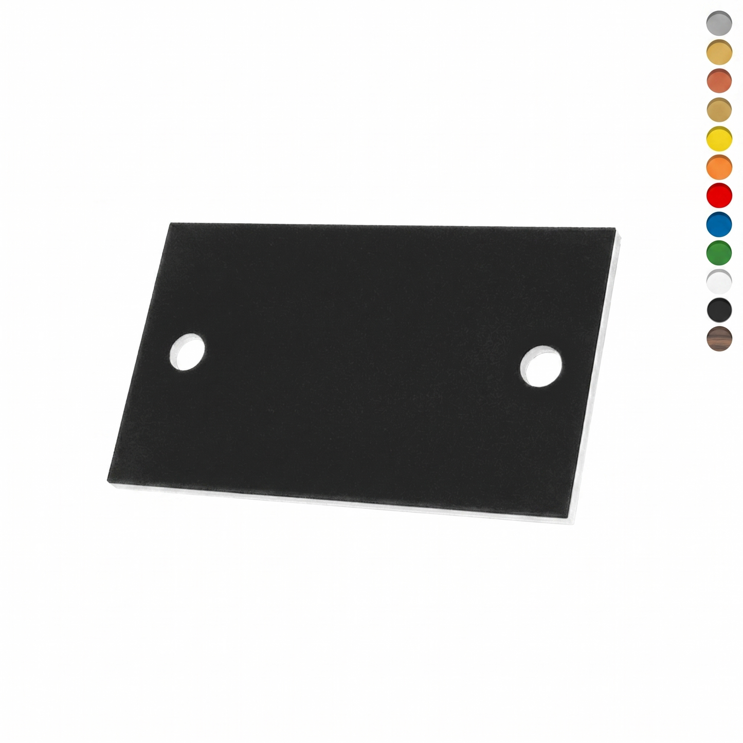 Blank Acrylic Tags with Two Drill Holes Straight Corners
