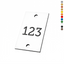 Rectangle Acrylic Number Tags With Two Drill Holes Top and Bottom