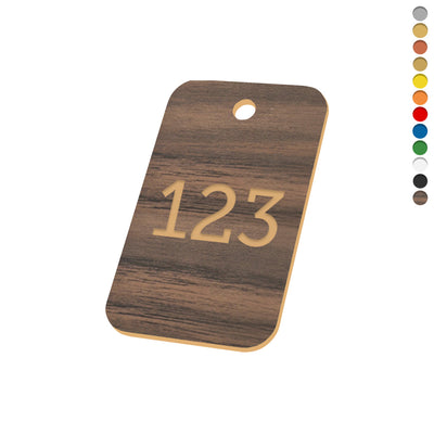 Rounded Rectangle Acrylic Number Tags With One Drill Hole 