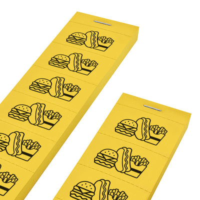 Paper Event Food Tickets Yellow 