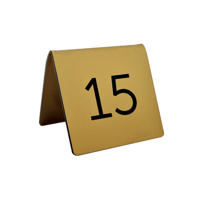 Gold Table Number Signs