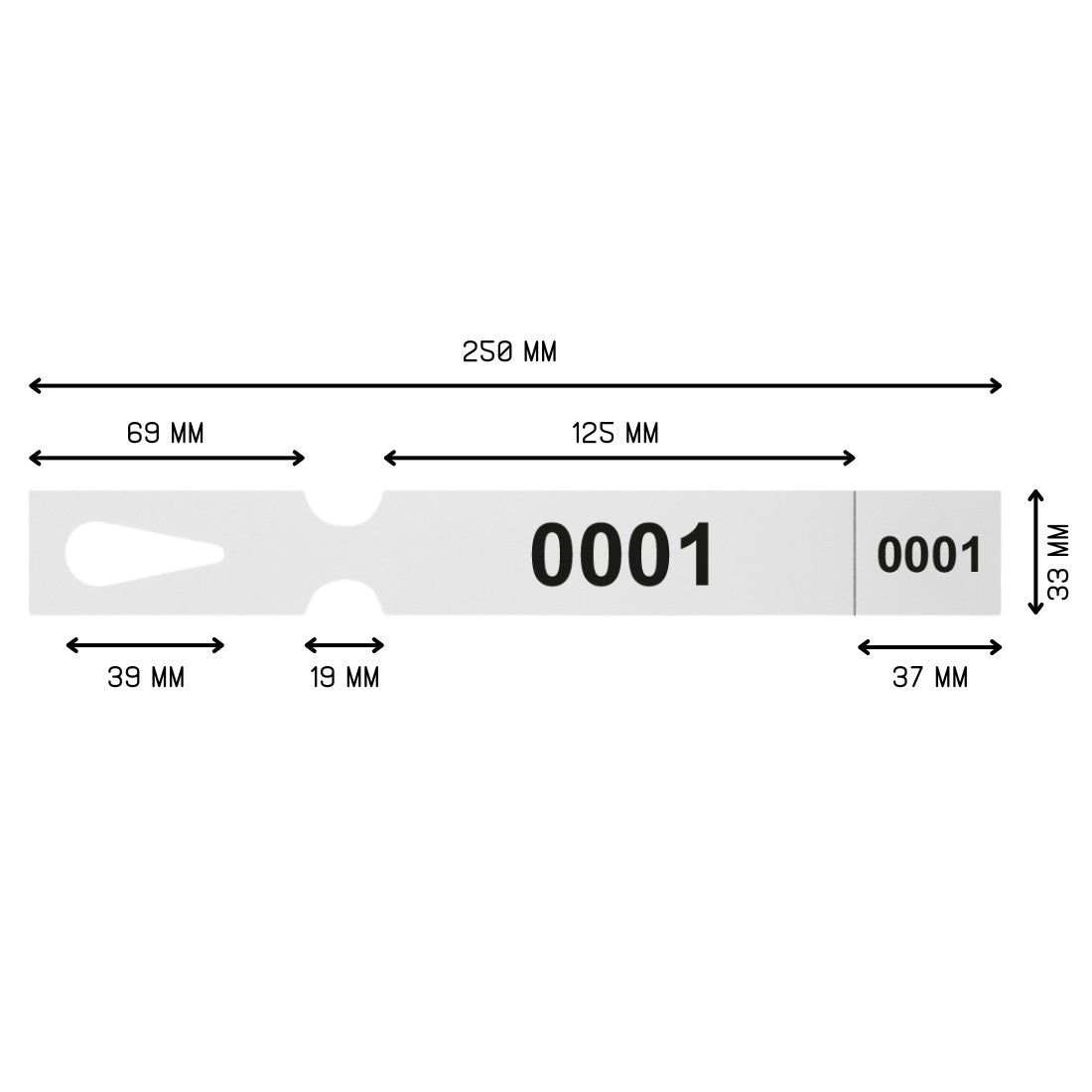 Sequentially Number Pull & Lock Labels | Baggage Claim Tags & Inventory ...