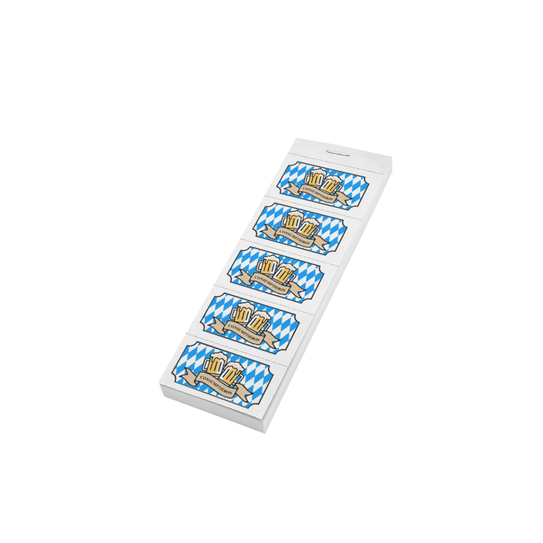 Octoberfest Drink and Food Tickets on Strips 5 Tickets Per Sheet