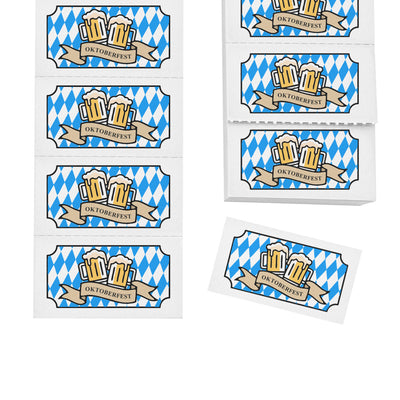Octoberfest Drink and Food Tickets on Strips Perforated Paper 