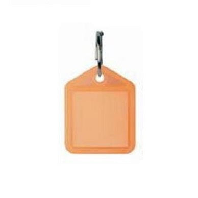 Heavy Duty Label Window Key Tags Orange 38x22mm 100 Pack