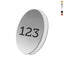 Oval Foil Number Tags With Adhesive Tape Backing Vertical Orientation