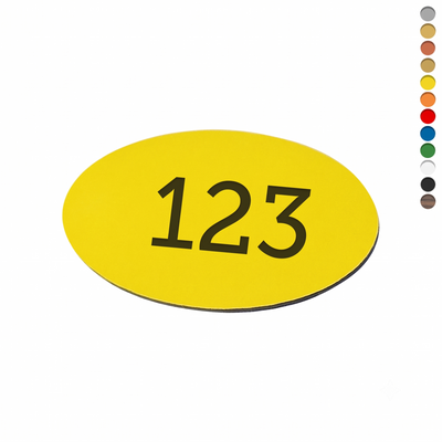 Oval Acrylic Number Tags No Fixing Method