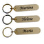 Oval Brushed Gold Brass Hotel Key Tags With Custom Engraving and Flat Key Ring